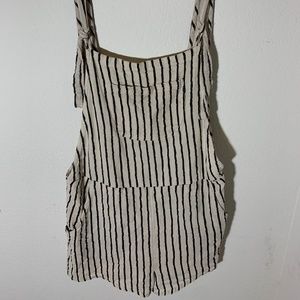Striped Overall Romper